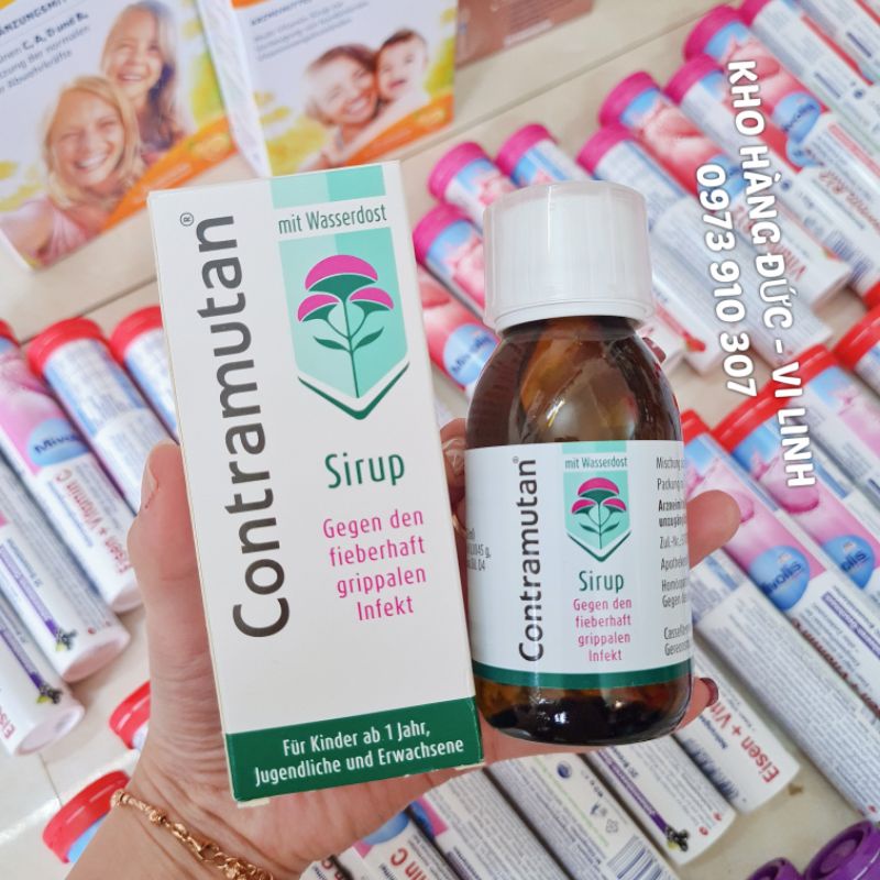 (Bill Đức ảnh sau) SIRO HO, CẢM CÚM, CẢM LẠNH 5 IN 1 CONTRAMUTAN N, 100ML