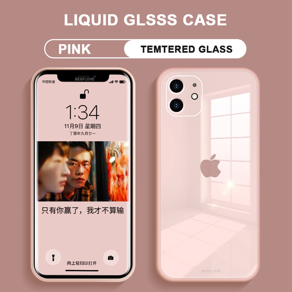 Ốp lưng cứng mặt kính cường lực bảo vệ camera cho IPhone 11 pro X XR XS MAX 6Plus 7plus 8plus 6 7 8 Plus