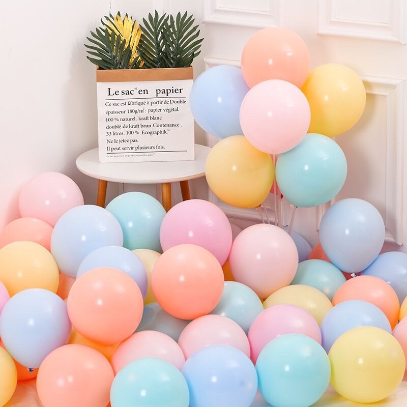 Set 10 bóng pastel macaron size 10inch trang trí sinh nhật, party, thôi nôi