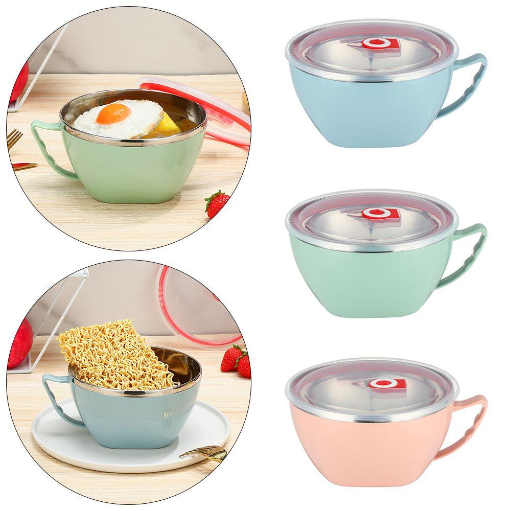 Bát Ăn Mì Bằng Thép Không Gỉ Đa Năng Phong Cách Hàn Quốc
