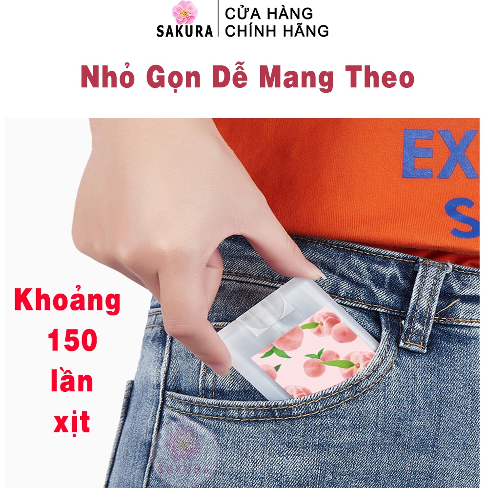 Xịt thơm miệng Heyxi Bac Hà Xịt thơm miệng sát khuẩn giữ lâu mùi thơm Sakura H2