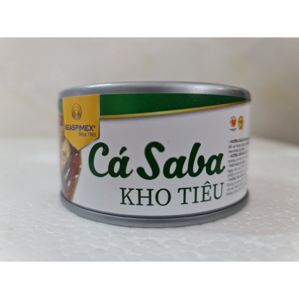 [185g – XANH LÁ] CÁ SABA KHO TIÊU [VN] SEASPIMEX Braised Mackerel with Peppers (btn-hk)