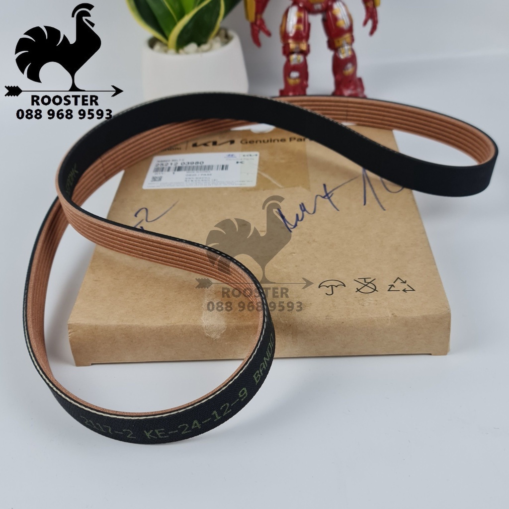 [Chính Hãng] Dây curoa, dây đai tổng xe Hyundai Accent (2018-2023), Kia Soluto Mã: 2521203980 - 6PK1230/6PK1227