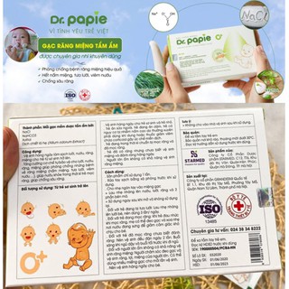 Gạc rơ lưỡi cho bé Dr.papie