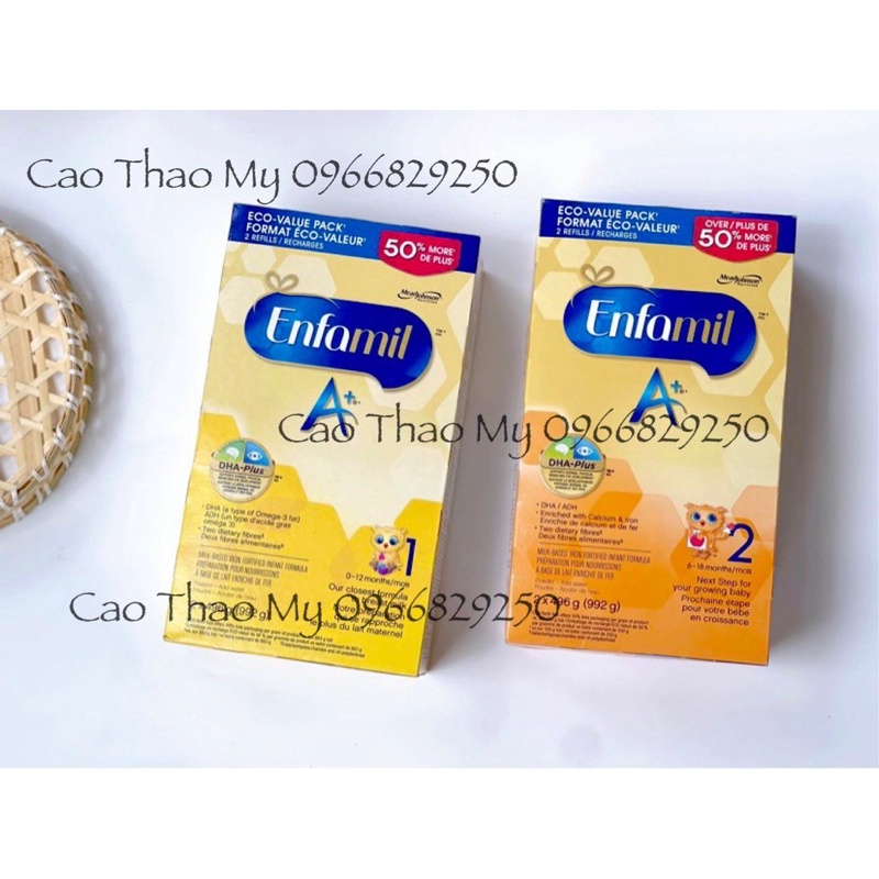 Sữa Enfamil Canada số 1, số 2 992gr