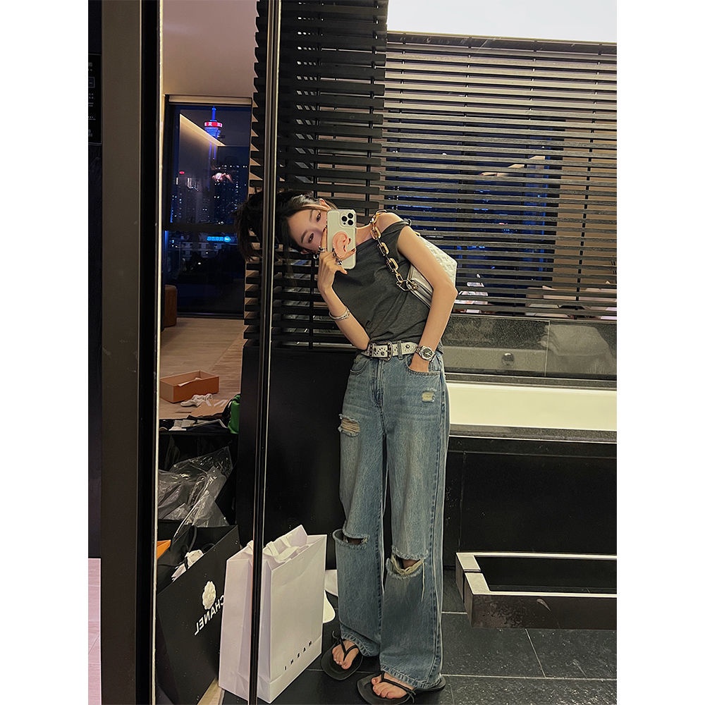 Áo Thun Trễ Vai Dáng Ôm Phong Cách Mới Mùa Hè Thu Cho Nữ