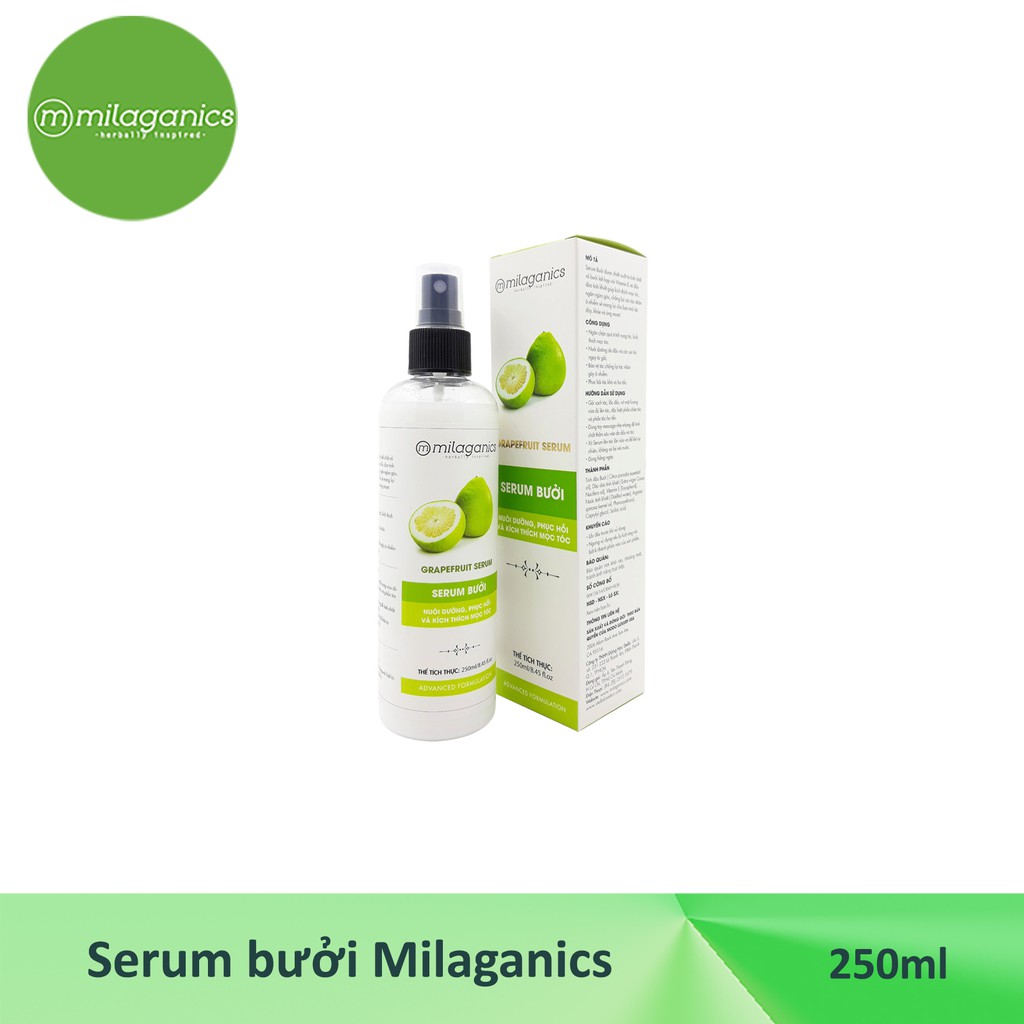 Combo Lotion Bưởi Phục Hồi Tóc Hư Tổn Milaganics (100ml) + Serum Bưởi Milaganics (100ml) | BigBuy360 - bigbuy360.vn