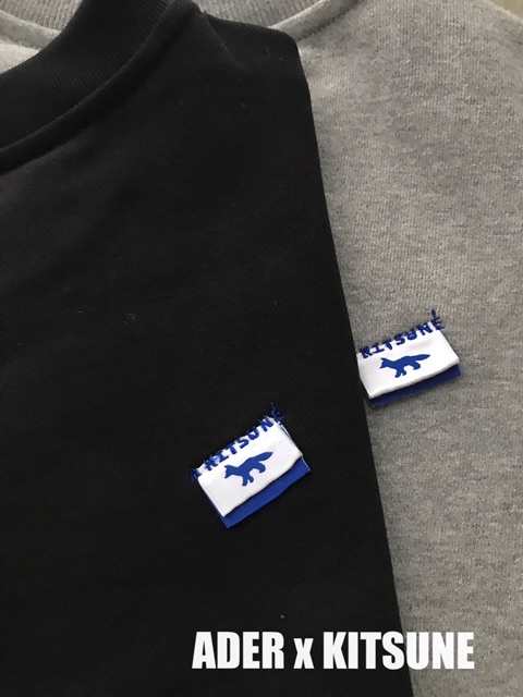 Áo nỉ Ader Error x Maison Kitsune the bluest fox sweatshirt fw20