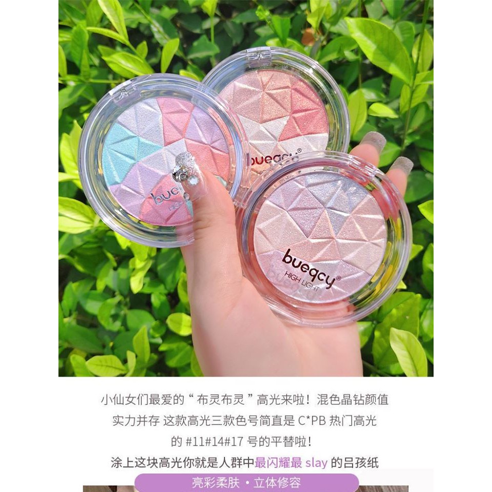 Phấn Nhũ Lục Giác Bắt Sáng Hilight BUEQCY Hàng Nội Địa Trung