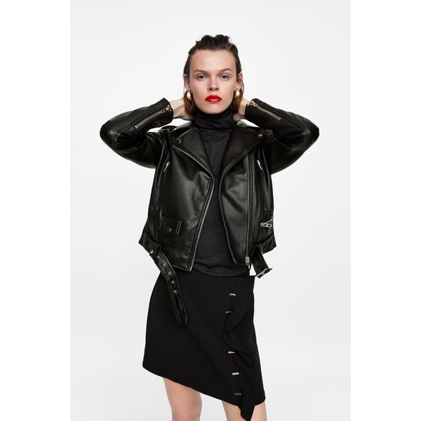 Áo khoác da nữ Biker Zara