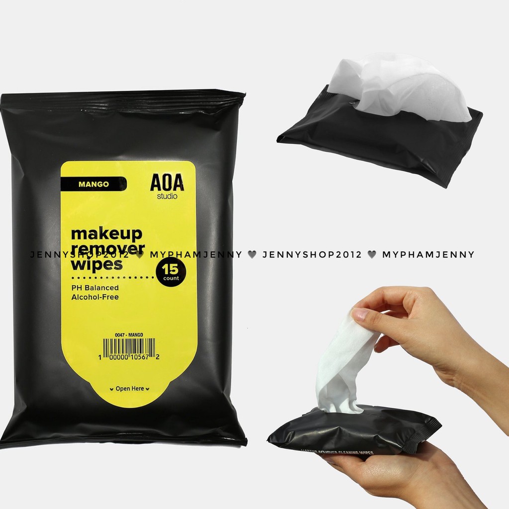 Khăn Giấy Tẩy Trang AOA Makeup Remover Cleansing Wipe 15 Miếng