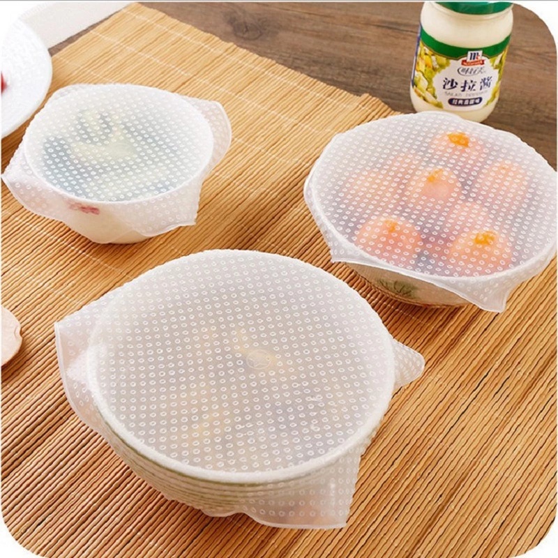 Miếng Bọc Thực Phẩm Bằng Silicon Co Giãn Đa Năng Có Thể Tái Sử Dụng Ốp