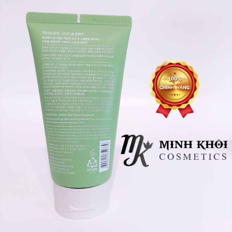 Sữa Rửa Mặt Chiết Xuất Từ Trà Xanh Innisfree Green Tea Foam Cleanser 150ml