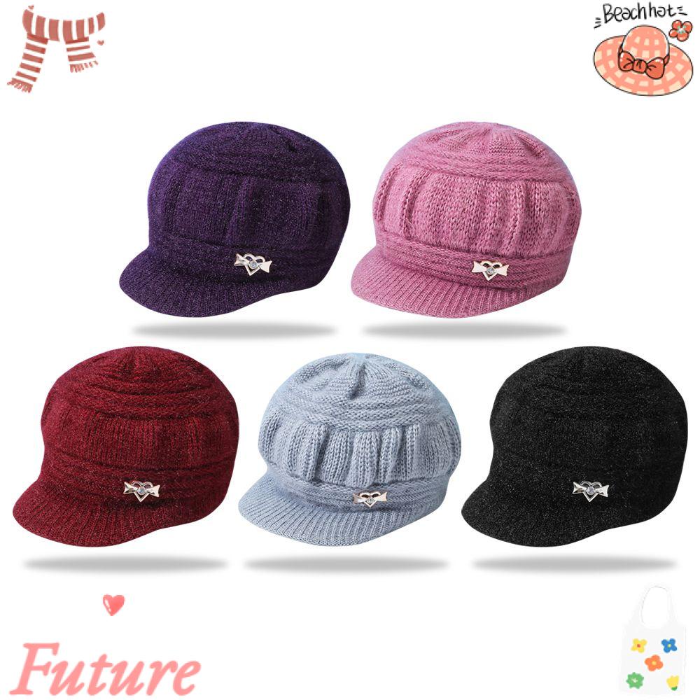 Mũ Beanie Dệt Kim 5 Màu Trơn Dễ Thương Cho Nam Nữ