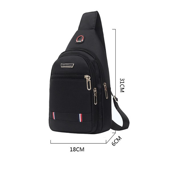 Túi Đeo Chéo Nam Nữ Vải Dù Canvas Chống Nước Cao Cấp Có Lỗ Tai Nghe - M14