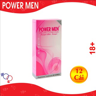 Bao cao su Powermen Superthin Longer Hộp 12 Bao