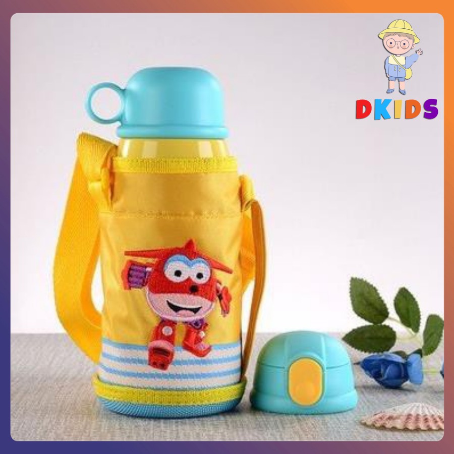 Bình giữ nhiệt cho bé kèm ống hút và túi đeo 600ml | BigBuy360 - bigbuy360.vn