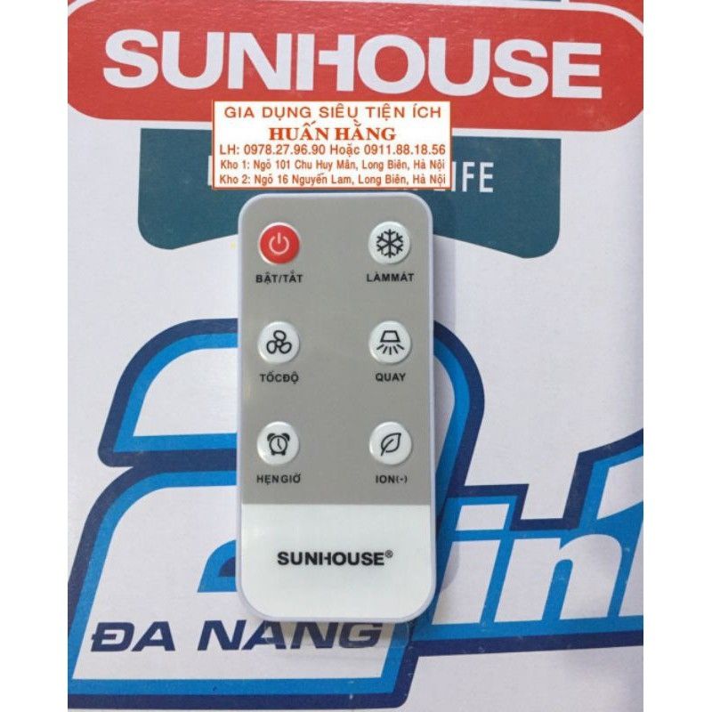 REMOTE, ĐIỀU KHIỂN TỪ XA, BÁNH XE, NÚT BỊT NƯỚC QUẠT ĐIỀU HOÀ SUNHOUSE SHD7717 SHD 7717