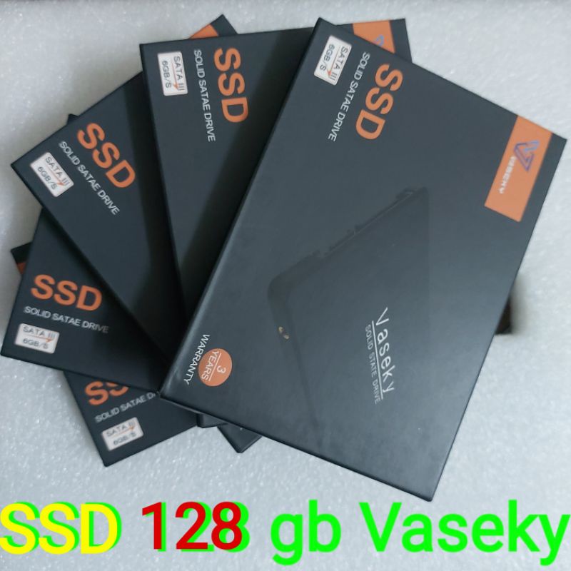 Ổ Cứng SSD 128 GB Vaseky V800 Có Windows 7, 10 Dùng Cho Máy Tính PC, Laptop, Box di động. Tặng kèm 4 ốc vít