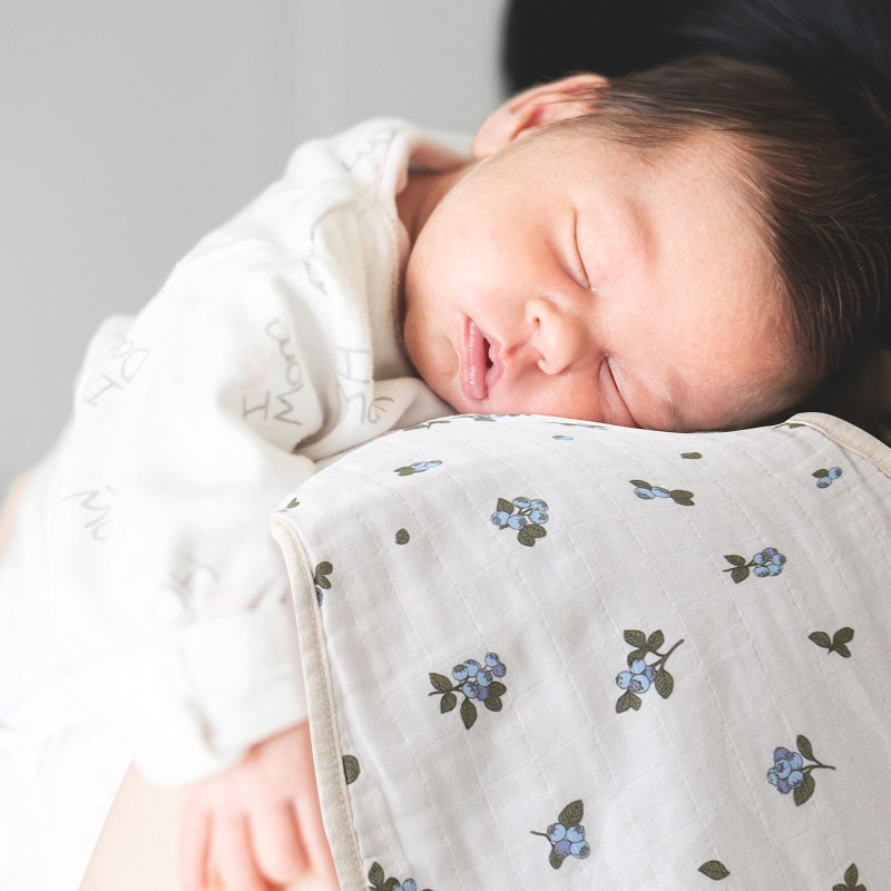 Yếm Ăn Cotton Bốn Lớp Họa Tiết Hoa Thoáng Khí Cho Bé 0-24 Tháng Tuổi