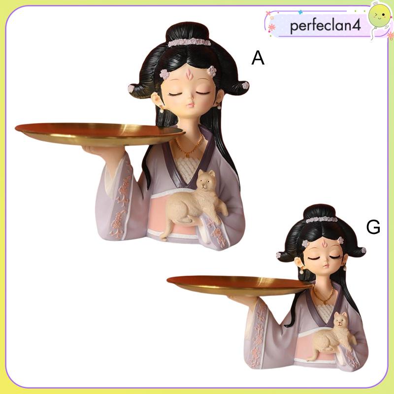 Đồ trang trí Tượng Cô Gái Hoàng Cung Bằng Nhựa Resin Thủ Công Để Bàn Trang