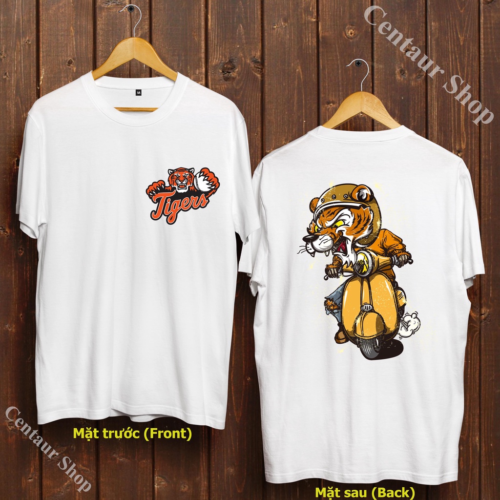 Áo Thun Tuổi Dần hình con Hổ 2 mặt Unisex giá rẻ mềm mại trẻ trung phong cách cổ tròn J41TIG005