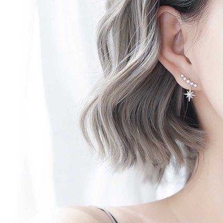 Bông tai bạc nữ khuyên vành ngôi sao may mắn mẫu mới 2019 phụ kiện hot trend hàn nhật - moonlight