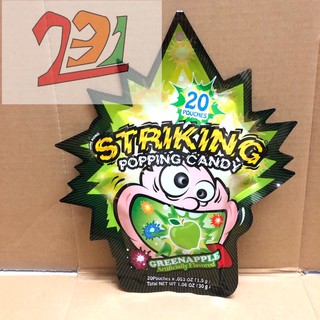 Túi Kẹo Nổ Gói Striking Popping Hương Táo Xanh 30g