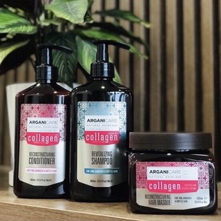 Bộ dầu GỘI - Xả - Ủ tóc Arganicare chiết xuất collagen