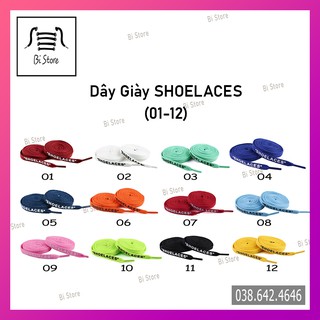 [01 - 14] Dây giày dẹt SHOELACES Nike AJ, AF1,... - [Bảng 28 màu] (bán theo cặp, ảnh chụp thật)