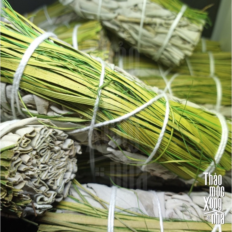 XÔ CẦU PHÚC White sage mix Sweetgrass - THẢO MỘC XÔNG NHÀ