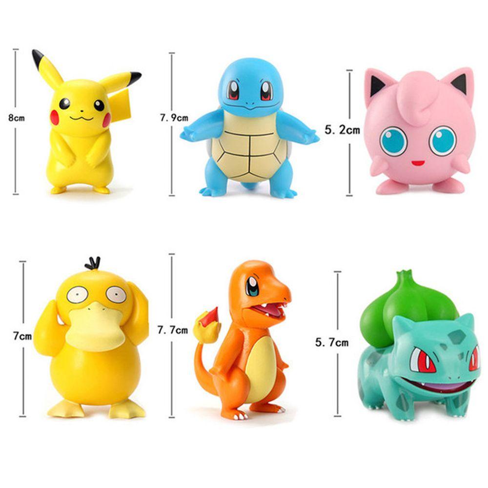 Bộ Sưu Tập Mô Hình Pokemon Jigglypuff Charmander Psyduck Squirtle REBUY1