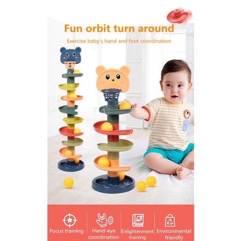 Đồ Chơi Tháp Bóng Lăn Thú Vị Cho Trẻ