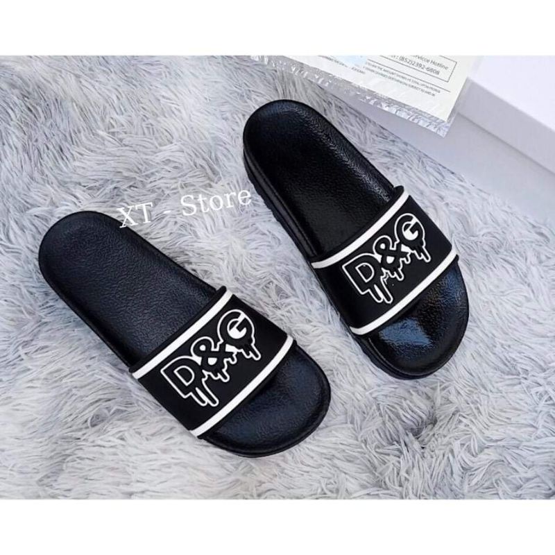 Dép lê thời trang quai ngang nam đẹp D&amp;G đế cao 4cm,hàng sẵn kho