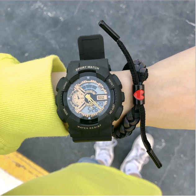 [Mã FAMAYFA2 giảm 10K đơn 50K] Đồng hồ nữ SPORT 2 điện tử chạy full kim và điện tử dây cao su siêu bền chống nước tốt | BigBuy360 - bigbuy360.vn