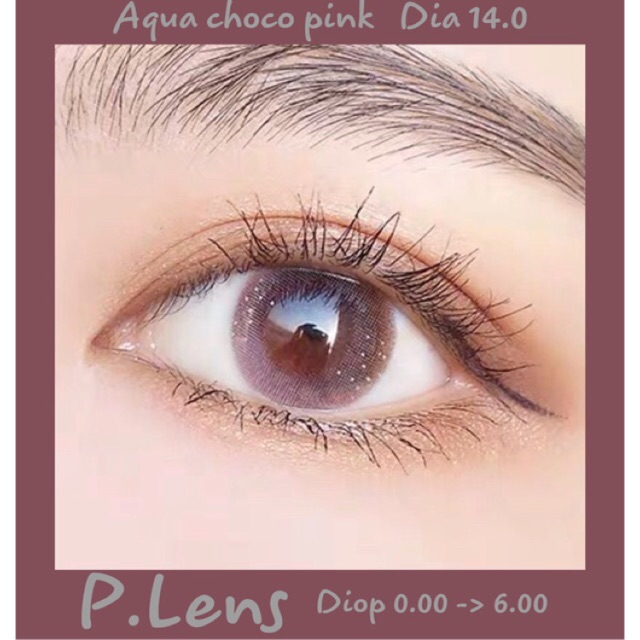 14.2 (0.00 -> 6.00) Aqua choco pink kính áp tròng