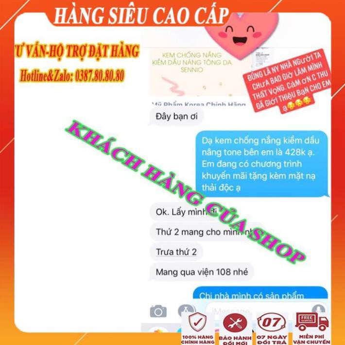 [FreeShip - HÀNG CHÍNH HÃNG] Kem chống nắng kiềm dầu nâng tông da sennio/Kem chống nắng cho da dầu, da mụn cao cấp