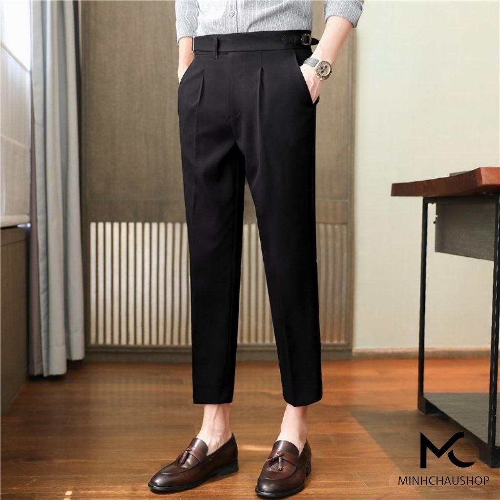 Quần Tây Nam Sanminhchau Quần Âu Bó Gấu Phong Cách Hàn Quốc Lịch Lãm Sang Trọng Qd311