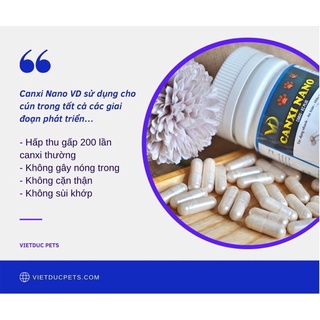 Hộp 150 viên Canxi Nano cho thú cưng chó mèo hằng ngày, điều trị hạ bàn, cụp tại hiệu quả