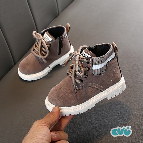 Giày boot cho bé trai bốt da lộn cho bé trai và bé gái siêu chất đi êm chân