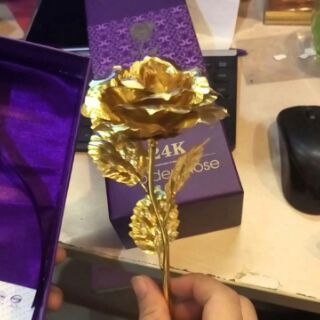 Hoa Hồng Mạ Vàng 24k ( Box Đẹp )