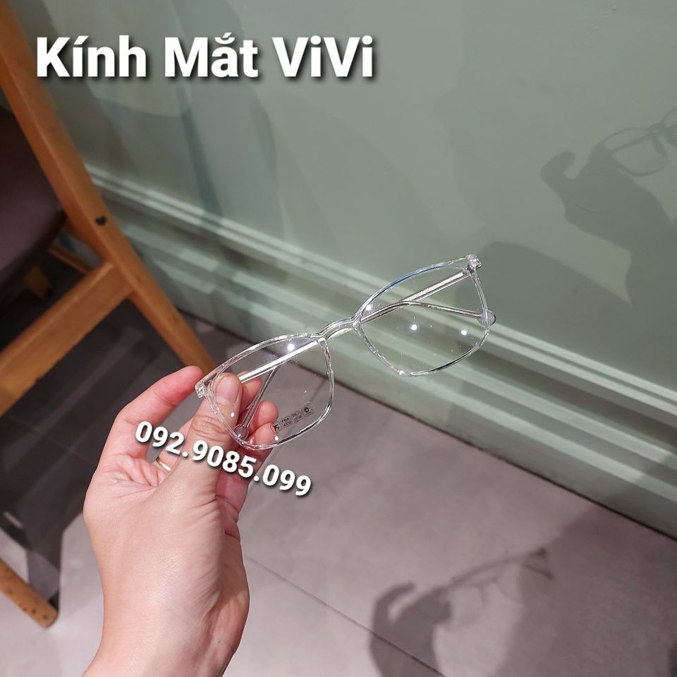 Gọng kính cận Nam Nữ dẻo cốt kim loại V8247 - siêu bền - Kính thời trang 0 độ hàn quốc + Nhận cắt cận viễn loạn