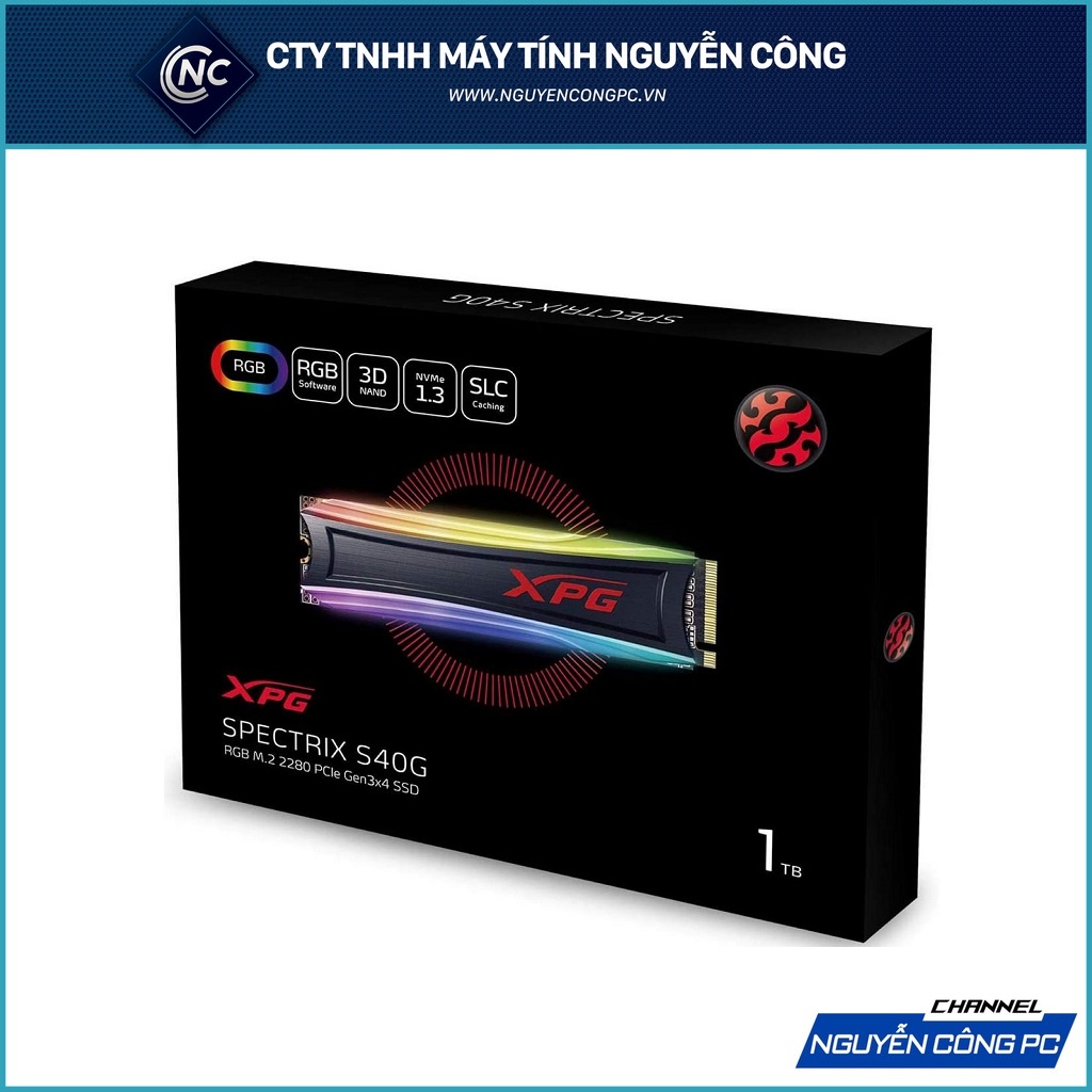 Ổ Cứng SSD Adata XPG SPECTRIX S40G RGB 1TB M.2 2280 PCIe Gen3x4