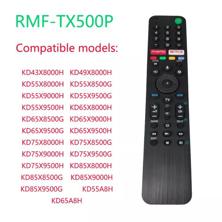 Thay thế mới RMF-TX500P TV điều khiển từ xa mẫu TV tương thích KD43X8000H KD49X8000H KD55X8000H KD55