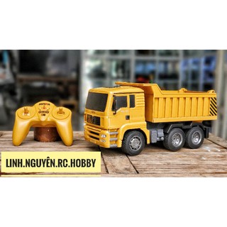 Xe ben đổ đất tỉ lệ 1/18 1/20 xe công trình điều khiển từ xa