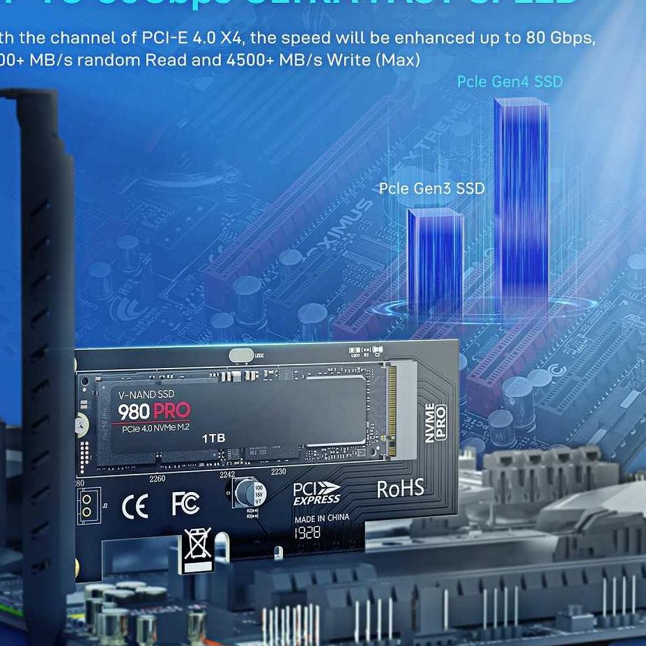 ❈➩ Card Mở Rộng Ampcom M.2 NVME SSD Sang PCI-E 4.0 X4 - SK4 | BigBuy360 - bigbuy360.vn