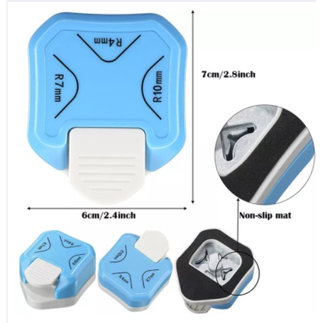 Free ship Dụng cụ bấm góc tròn TriO 3 Way Corner Punch - Cắt góc thủ công DIY 3in1 Làm thiệp danh thiếp tag Zen Handmade