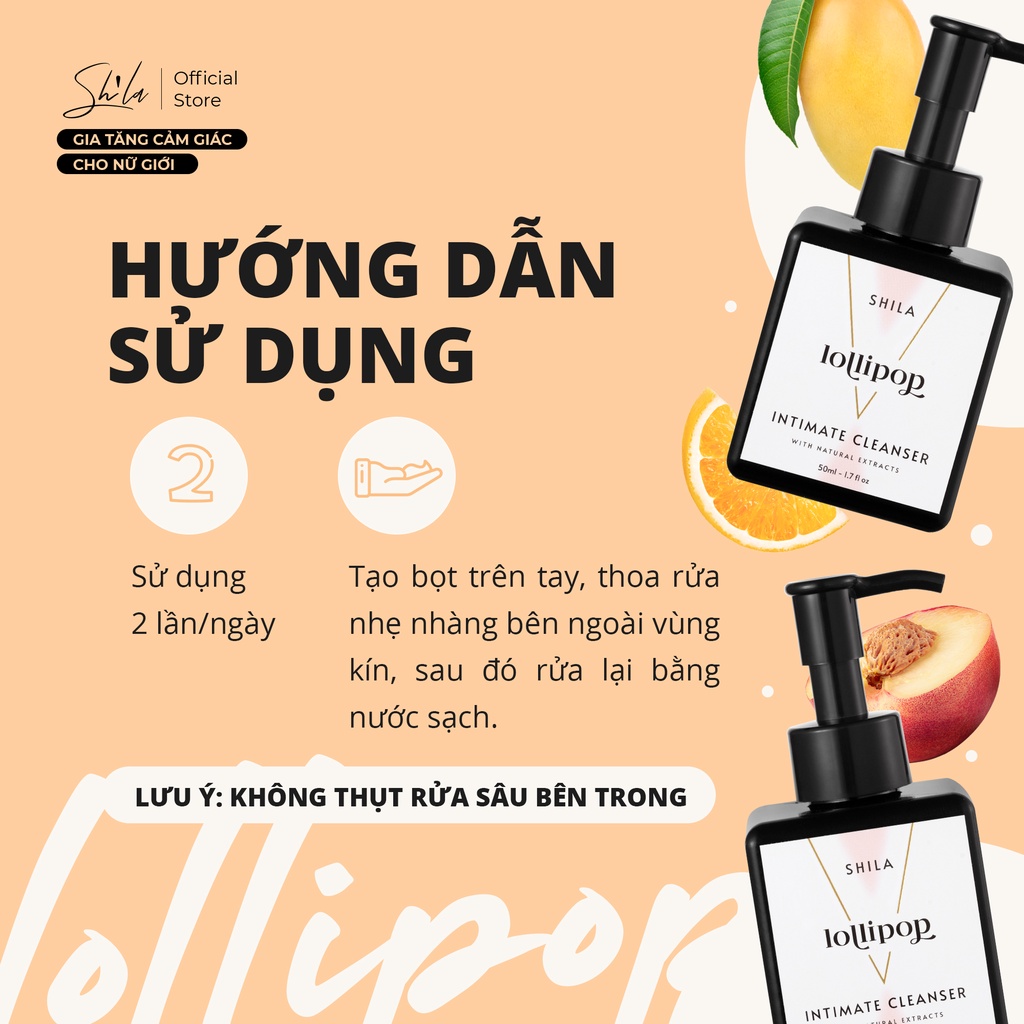 Bộ 3 chăm sóc vùng kín Shila (Shila Intimate Toner Lollipop, Shila Intimate Cleanser Lollipop, Shila Serum Glowy)