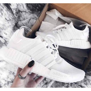 [Ảnh thật + full box] Giày NMD full white
