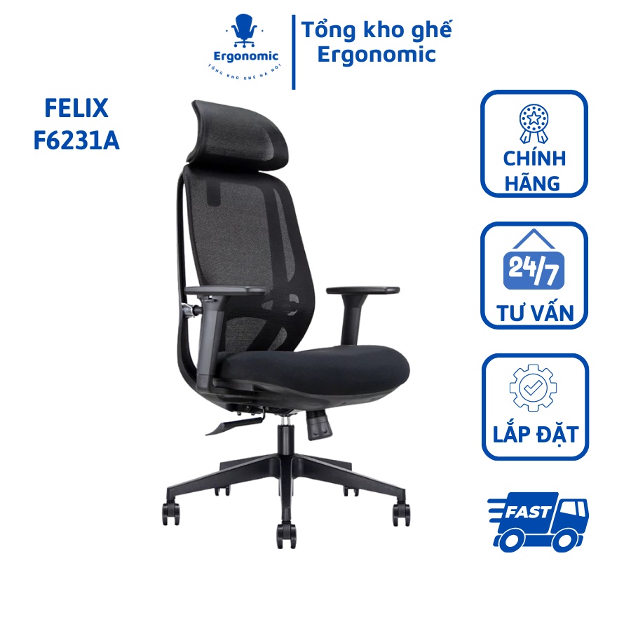 Ghế Công Thái Học F6231A Thiết kế Hiện Đại Bảo Vệ Sức Khỏe